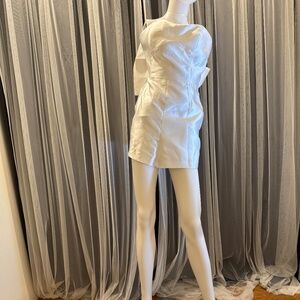 Free People HITCH Bridal Romper with Bow on Back size 12 NWT White